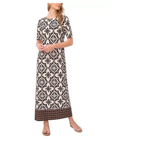Vince Camuto Women's Printed Crew Neck Maxi Dress (Size-S)