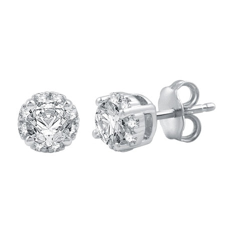 1 Ct Lab-Grown Diamond Rings & Stud Earrings
