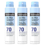 3-Pack Neutrogena Ultra Sheer SPF 70 Sunscreen Spray