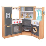 KidKraft Ultimate Corner Wooden Play Kitchen with Lights & Sounds
