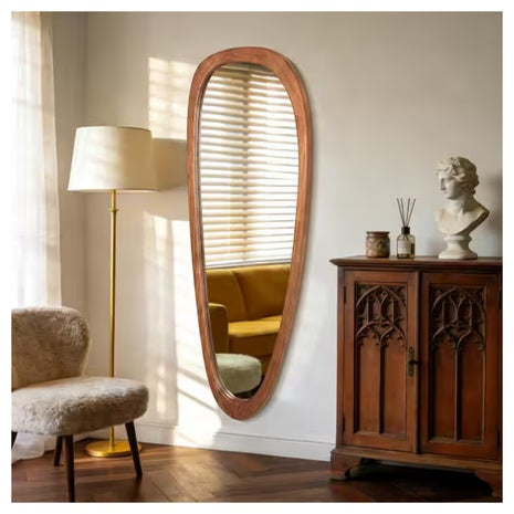 Irregular 60" Wood Frame Mirror