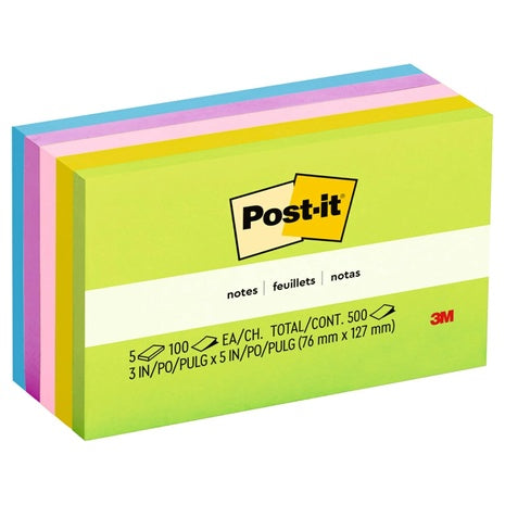 5-Count 3" X 5" Post-it Notes (Floral Fantasy)