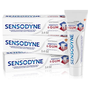 3-Pack Sensodyne Sensitivity & Gum Whitening Toothpaste