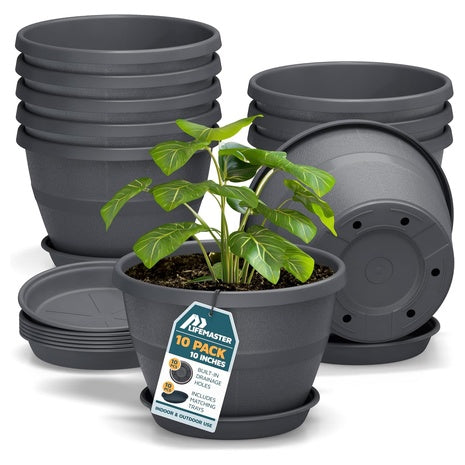 10-Pack 10" Whiskey Barrel Planters