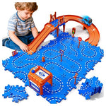 45-Piece Puzzle Track Car Set