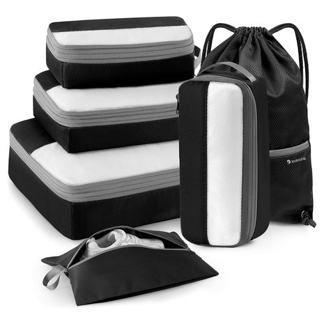 6 Packing Cubes Travel Organizer Set