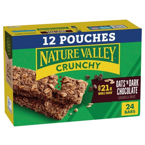 24 Nature Valley Oats ’N Dark Chocolate Granola Bars