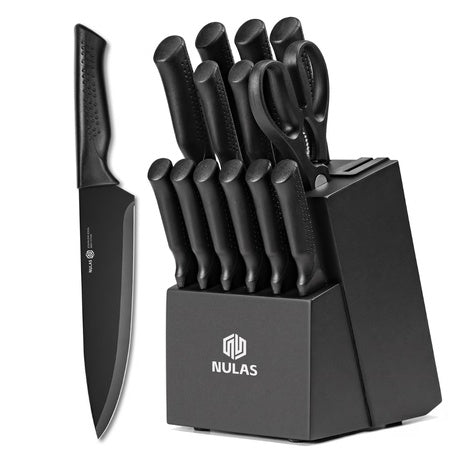 14-Piece Nulas Kitchen Knife Set With Block