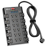 22 Outlet Surge Protector Power Strip with USB Ports