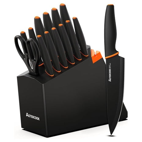 15 Piece Astercook Knife Set With Block