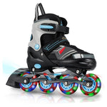 Adjustable Inline Skates with Full Light Up Wheels
