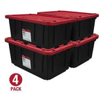 4-Pack Hyper Tough 17-Gallon Stackable Snap Lid Storage Bins