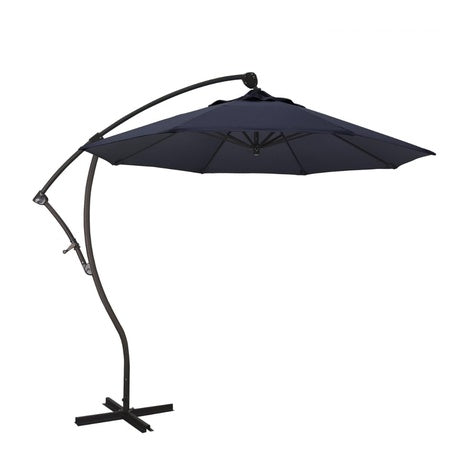 9ft Aluminum Cantilever Patio Umbrella W/Crank Open 360 Rotation