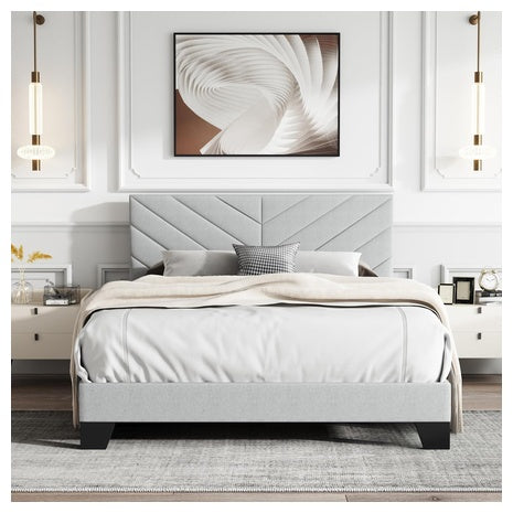 Full Size Upholstered Platform Bed Frame