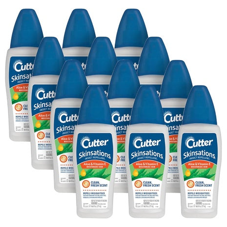 6 oz 12-Pack Cutter Skinsations Insect Repellent Pump Spray