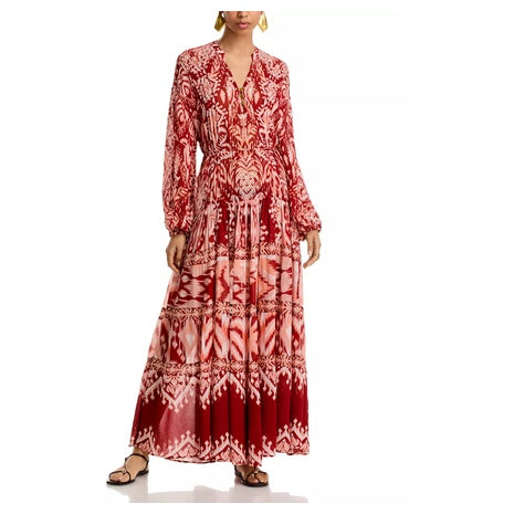 Tropical Tapesty Metallic Dress