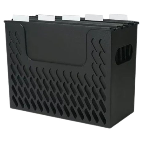 Pen Gear Portable Black File Organizer Box w/ 5 Hanging Folders