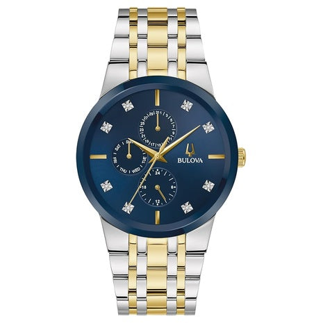 Bulova Men's Multi-Function 3-Hand Quartz Watch w/ Diamond Dial