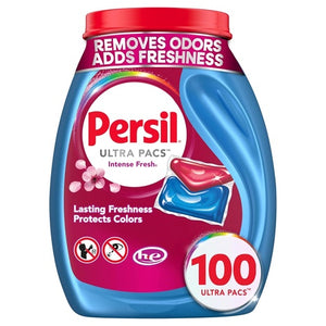 100 Persil Intense Fresh Everyday Clean Laundry Detergent Ultra Pacs