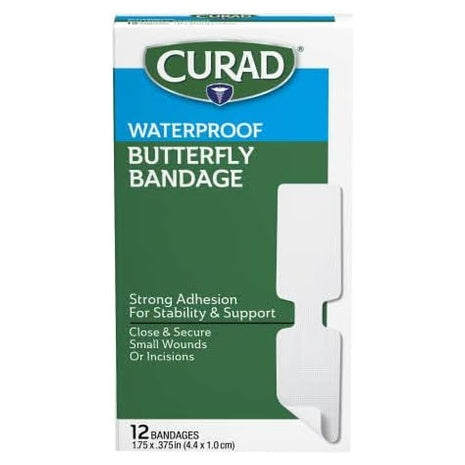 12 Curad Waterproof Butterfly Bandages