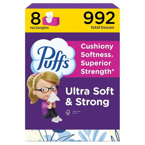 Targeted: 8 Boxes Puffs Facial Tissue Ultra Soft Tissues