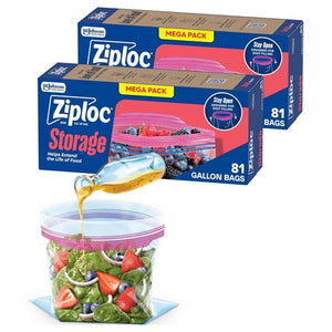 162 Ziploc Gallon Food Storage Bags