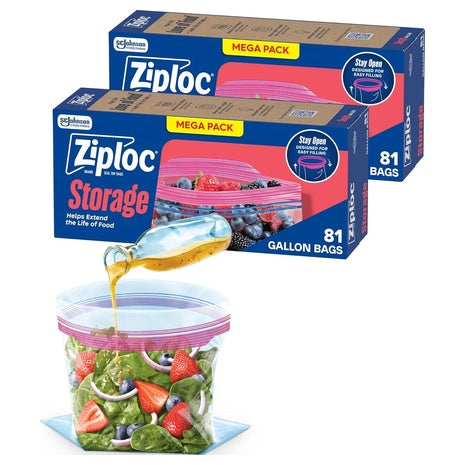162 Ziploc Gallon Food Storage Bags