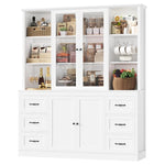 HIFIT 74.4" H X 63" W Large Pantry Kitchen Hutch Cabinet