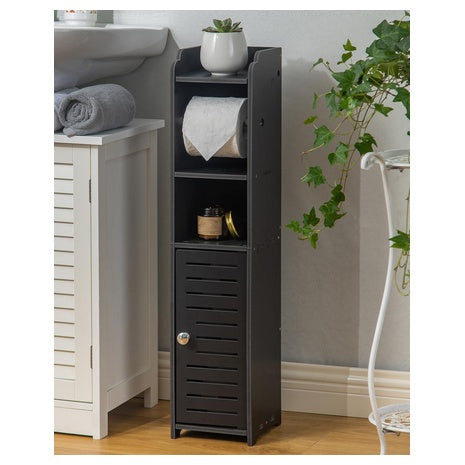 27.5" H Bathroom Storage Cabinet Toilet Paper Holder Stand