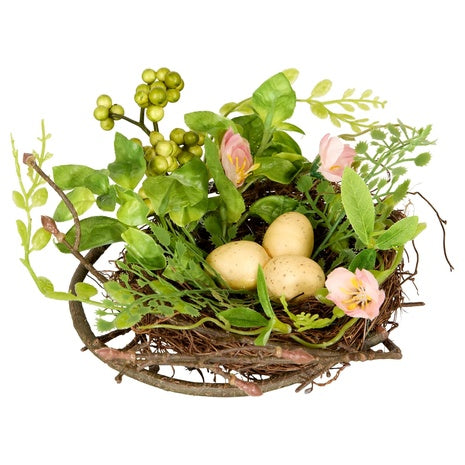 National Tree Company 6 Inch Blossom Birds Nest With Eggs