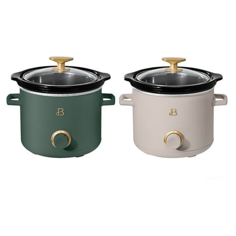 2 Beautiful 2 Qt Manual Slow Cookers