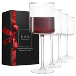 4 Square Wine Glasses (17oz)