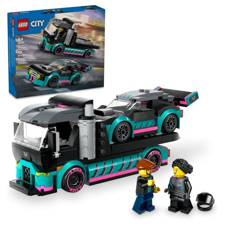 LEGO City Race Car and Car Carrier Truck Toy Playset