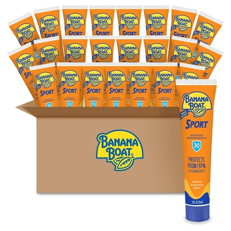 24 Travel Size Banana Boat Sport SPF 30 Sunscreen