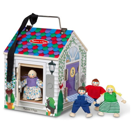 Melissa & Doug Take Along Wooden Doorbell Dollhouse