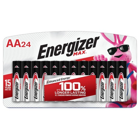 24-Count Energizer Max AA Alkaline Batteries