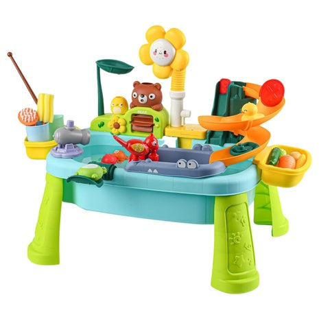 4-In-1 Sand & Water Table With Play Food & Fishing Set (Various Colors)