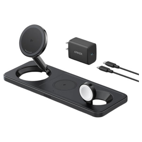 Anker iPhone 16 Foldable 3-in-1 Wireless Charging Station