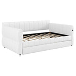 Nestfair Upholstered Daybed With USB And Trundle