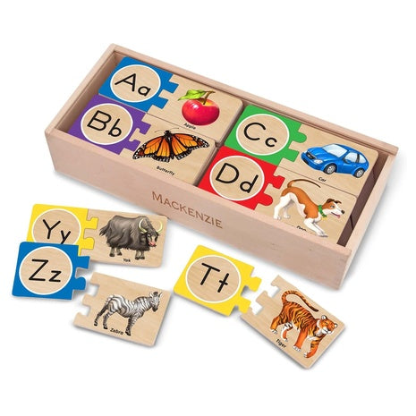 52-Pieces Melissa & Doug Self-Correcting Alphabet Puzzle