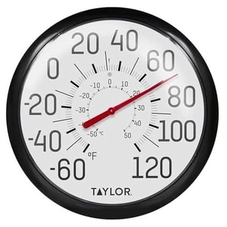 13.25" Taylor Big & Bold Indoor/Outdoor Wireless Wall Thermometer