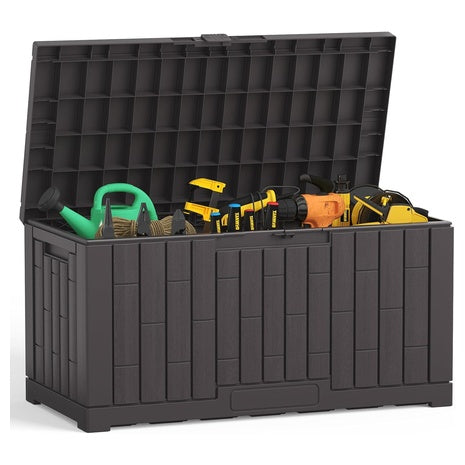 60-Gallon Lockable Resin Outdoor Storage Box