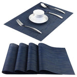 Set Of 4 Panda Palm Vinyl Washable Table Mats