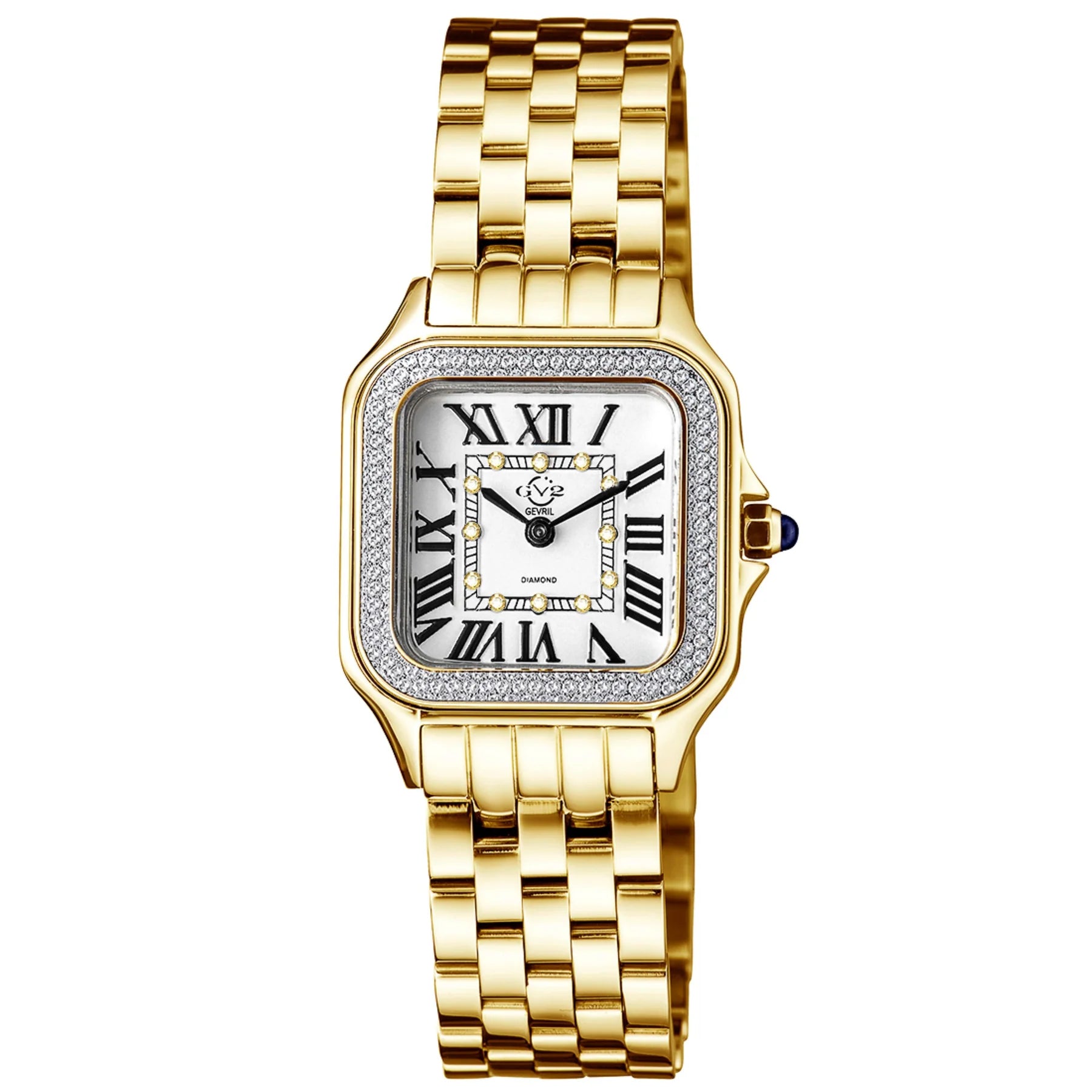 GV2 By Gevril Milan Diamond Quartz White Women's Watch
