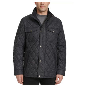 Cole Haan Men's Quilted Stand Collar Jacket