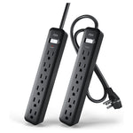 2-Pack KMC 6-Outlet Power Strips