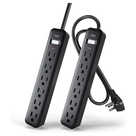 2-Pack KMC 6-Outlet Power Strips