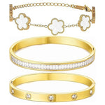 Gold Bangle Bracelets Set