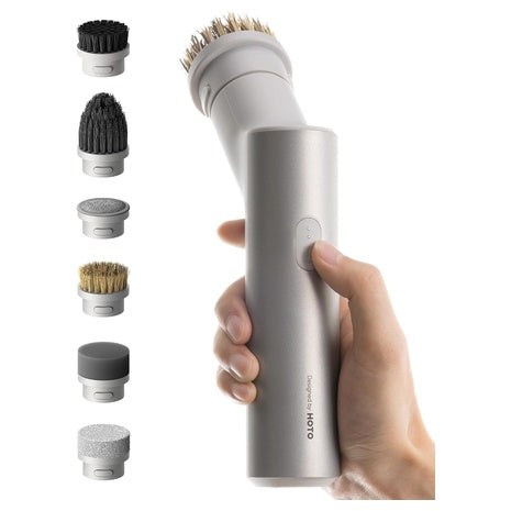 HOTO Cordless Waterproof Electric Spin Scrubber w/ 9 Brush Heads