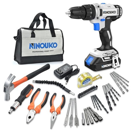 20V Cordless Drill Set with Battery and Accessories